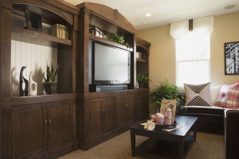 Living Room with Large Entertainment Center