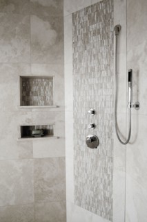 Tiled Shower and Shower Head
