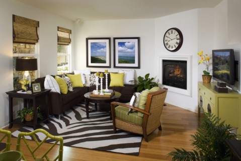 Living Room with Jungle Inspired Style