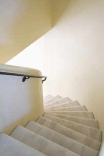 White Curved Stairwell