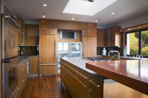 Modern Kitchen with Hardwood Floors