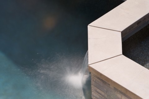 Detail of Modern Swimming Pool and hot tub