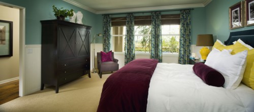 Interior of contemporary bedroom
