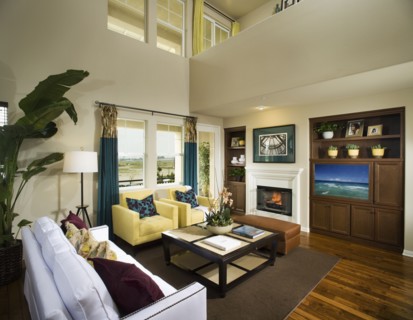 Interior of contemporary living room