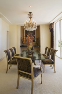 Interior of traditional dining room