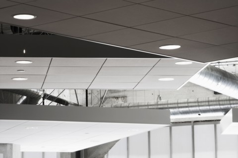 Detail of a raw modern ceiling
