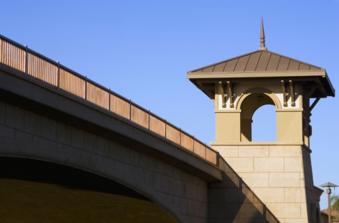 Contemporary bridge and tower