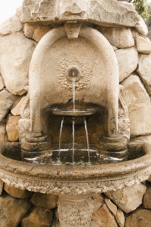 Detail of a stone fountain