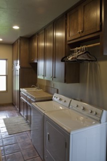 Laundry room in traditional home