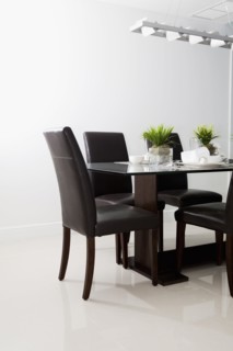 Table and chairs in modern dining room