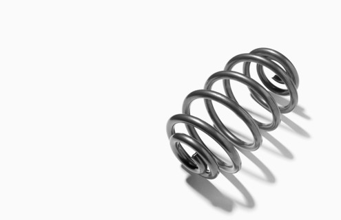 Close up of metal spring