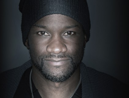 Black man smiling