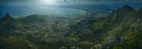 Aerial view of Cape Town