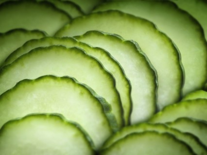 Close up of sliced fruit