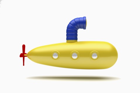Close up of submarine toy