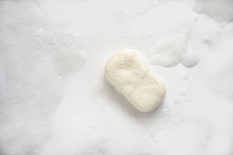 Bar of soap on floor