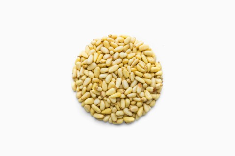 Pile of pine nuts in shape of a circle