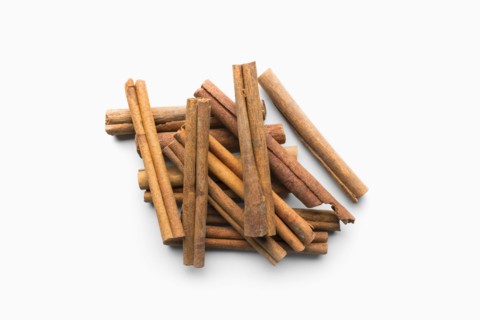 Pile of cinnamon sticks