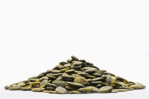 Pile of green seeds