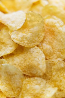 Pile of potato chips