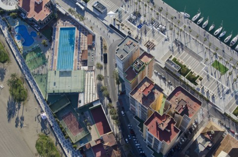 Aerial view of Spanish city