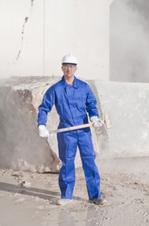 worker with sledgehammer