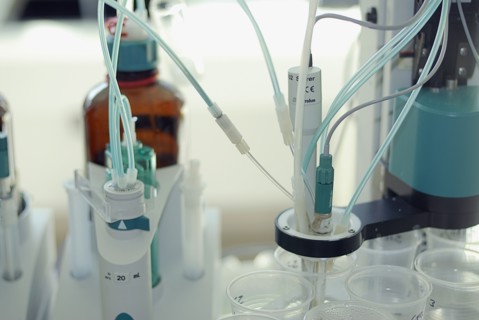 Test array in lab close-up