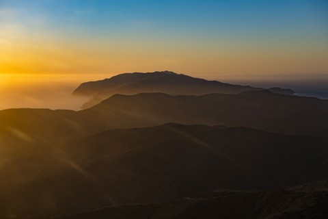 Catalina Island in mist