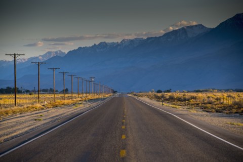 Empty road in remote landscape