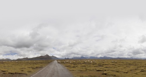 Empty road in remote landscape