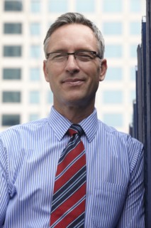 Caucasian businessman smiling