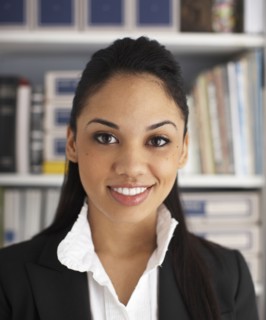 Smiling businesswoman