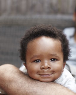 Smiling African American baby