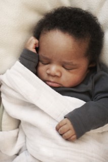 Sleeping African American baby
