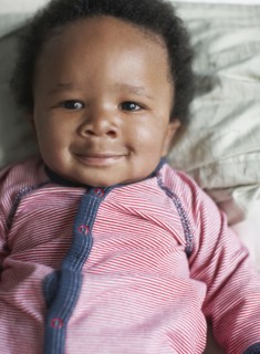Smiling African American baby