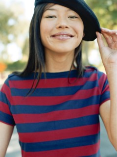Woman wearing beret