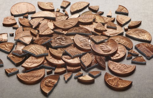 Broken pennies