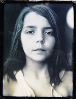 Portrait of serious Mixed Race girl