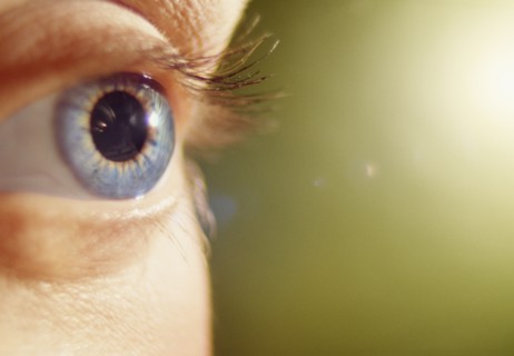 Close up of blue eye