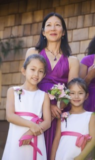 Asian bridesmaids and flower girls