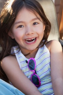 Mixed race girl smiling