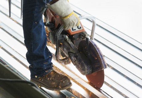 Hispanic man working at construction site