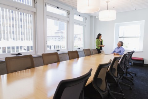 Business people talking in conference room