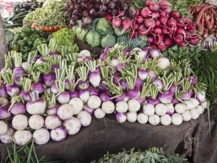 Fresh vegetables for sale in market