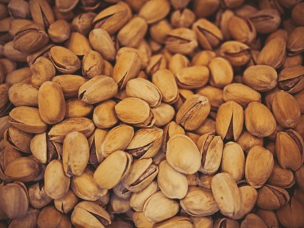 Close up of pile of pistachios