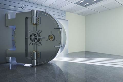 Light from open vault door