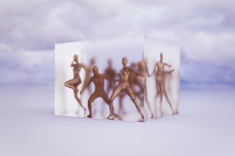 Men and women frozen in suspended animation