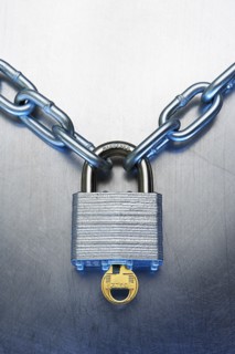 Close up of padlock