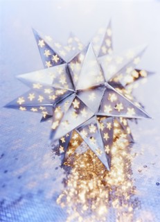 Close up of illuminated star lantern