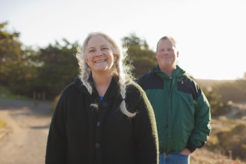 Caucasian couple standing outdoors